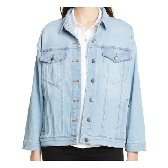 eileen fisher organic cotton denim jacket